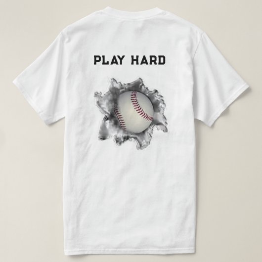 Funny Baseball T-Shirt (Design Rückseite)