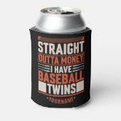 Funny Baseball Twin Parent Geschenk Dosenkühler (Kanne Rückseite)