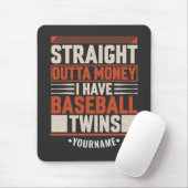 Funny Baseball Twin Parent Geschenk Mousepad (Mit Mouse)