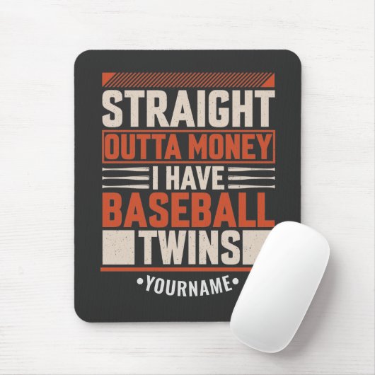 Funny Baseball Twin Parent Geschenk Mousepad (Mit Mouse)
