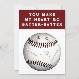 Funny Baseball Valentine Cards Dankeskarte