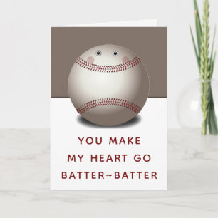 Funny Baseball Valentine Cards Feiertagskarte