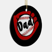 Funny Baseball Vater für Baseball Softball-Mama Keramik Ornament (Rechts)