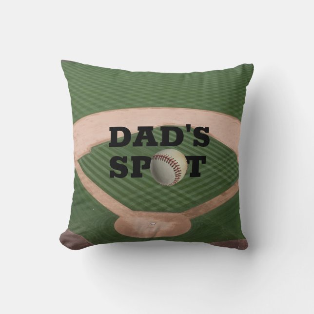 Funny Baseball Vaters Spot Saver Throw Kissen (Vorderseite)