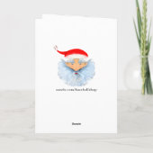 Funny Baseball Weihnachtskarte Feiertagskarte (Rückseite)