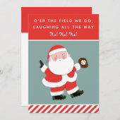 Funny Baseball Weihnachtskarten Feiertagskarte (Vorne/Hinten)