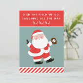 Funny Baseball Weihnachtskarten Feiertagskarte (Stehend Vorderseite)