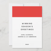 Funny Baseball Weihnachtskarten Feiertagskarte (Rückseite)