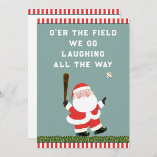 Funny Baseball Weihnachtskarten Feiertagskarte