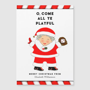 Funny Baseball Weihnachtskarten Magnetkarte