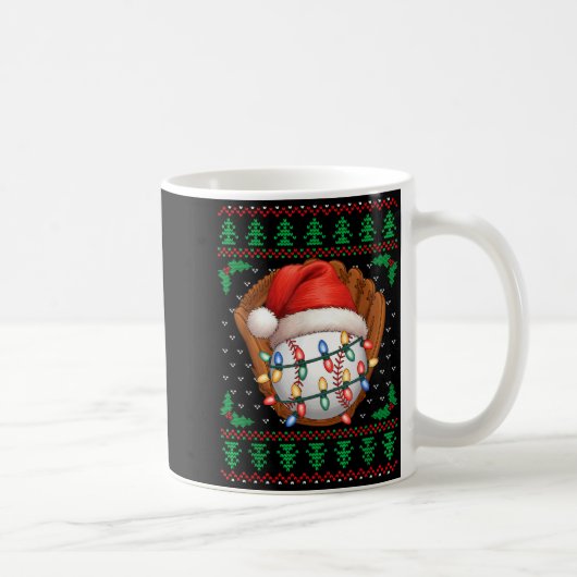 Funny Baseball Xmas Boys Men Women Kids Ugly Chris Kaffeetasse (Rechts)