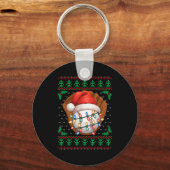 Funny Baseball Xmas Boys Men Women Kids Ugly Chris Schlüsselanhänger (Vorderseite)