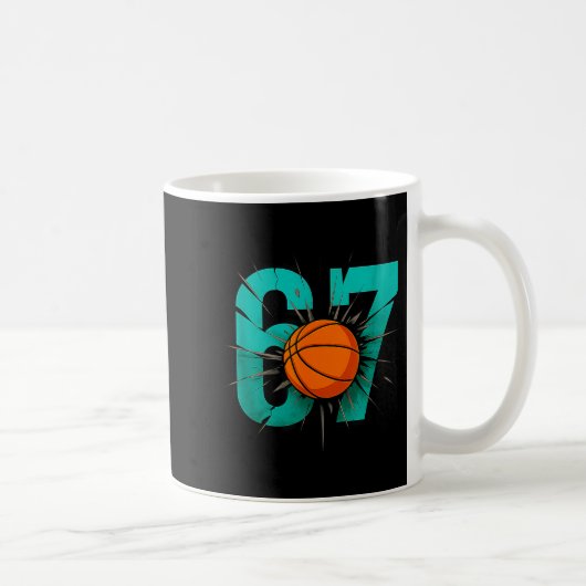Funny Basketball 67 Six Seven 6 7 Outfits For Boys Kaffeetasse (Rechts)