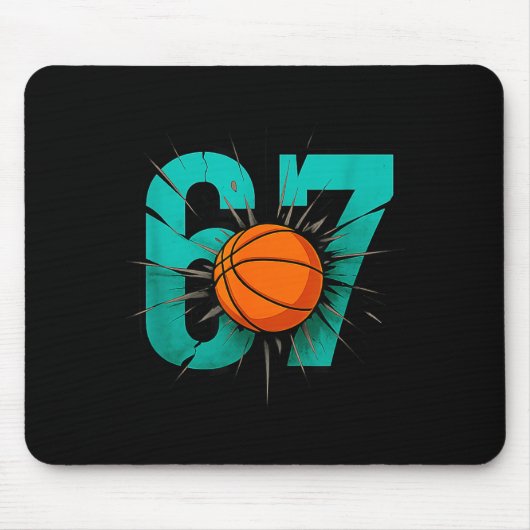 Funny Basketball 67 Six Seven 6 7 Outfits For Boys Mousepad (Vorne)