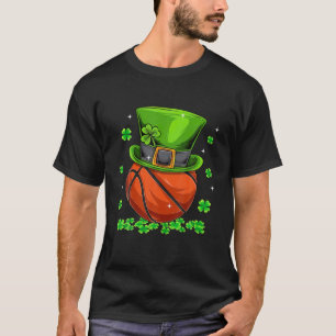 Funny Basketball Ball Leprechaun Hat St Patricks D T-Shirt