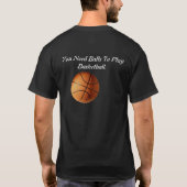 Funny Basketball Balls Logo, T-Shirt (Rückseite)