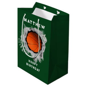 Funny Basketball Birthday Mittlere Geschenktasche Geschenktüte