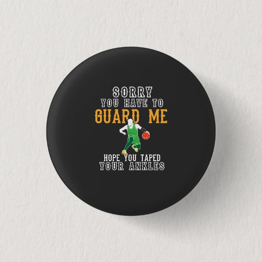 Funny Basketball Button (Vorderseite)