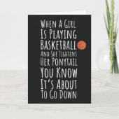 Funny Basketball Cards For Her Teen Girls Women Karte (Vorderseite)