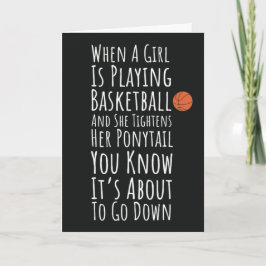 Funny Basketball Cards For Her Teen Girls Women Karte