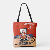 Funny Basketball-Charakter Tasche (Rückseite)