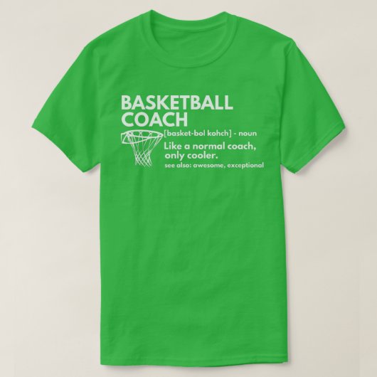 Funny Basketball Coach Definition Coaching Gift T-Shirt (Design vorne)