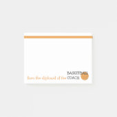 Funny Basketball Coach Zwischenablage für Textvorl Post-it Klebezettel (Vorderseite)