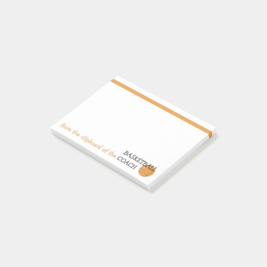 Funny Basketball Coach Zwischenablage für Textvorl Post-it Klebezettel (angewinkelt)