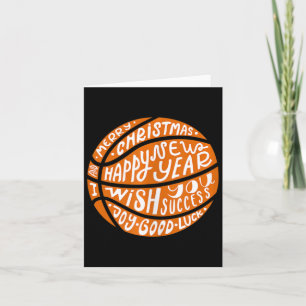 Funny Basketball Frohe Weihnachten Glück Neues Jah Karte