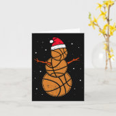 Funny Basketball Für Boys Girls Weihnachtsschneema Karte (Gelbe Blume)