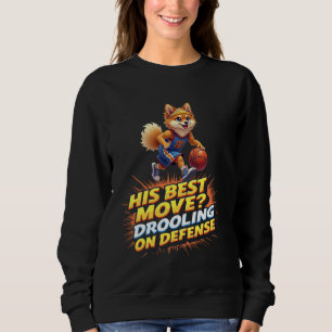 Funny Basketball Geschenk für Spitz Spitz Dog Lov Sweatshirt
