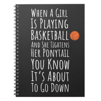 Funny Basketball Girls Geschenke für ihr Team Spie Notizblock