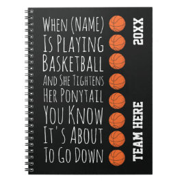 Funny Basketball Girls Team Players Gifts For Her Notizblock