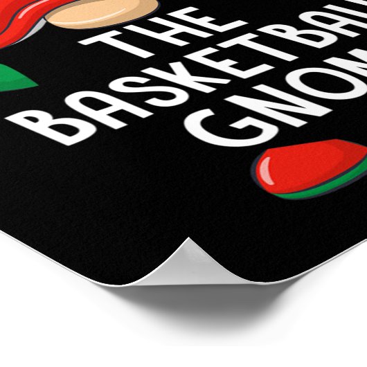 Funny Basketball Gnome Christmas Matching Familie  Poster (Ecke)