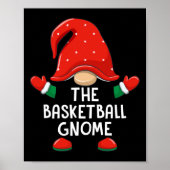 Funny Basketball Gnome Christmas Matching Familie  Poster (Vorne)