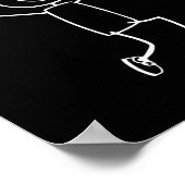 Funny Basketball heute Stick Person Leap of Joy Pl Poster (Ecke)