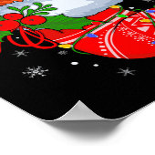 Funny Basketball In Weihnachtssocken Santa Basketb Poster (Ecke)