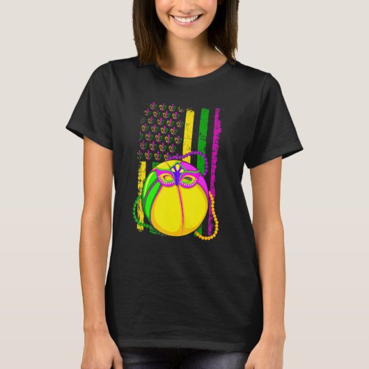 Funny Basketball Jester Hat Mardi Gras Festival Pa T-Shirt (Vorderseite)