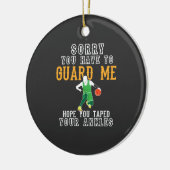 Funny Basketball Keramik Ornament (Links)