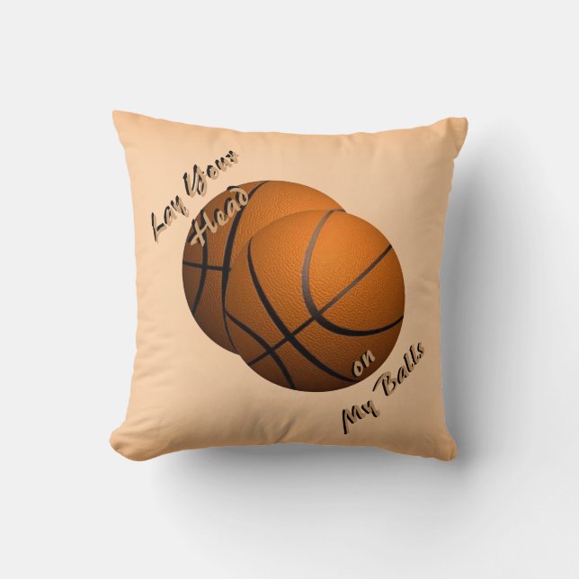 Funny Basketball Mojo Throw Kissen (Vorderseite)