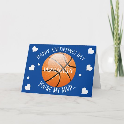 Funny Basketball My MVP Valentines Feiertagskarte (Vorderseite)