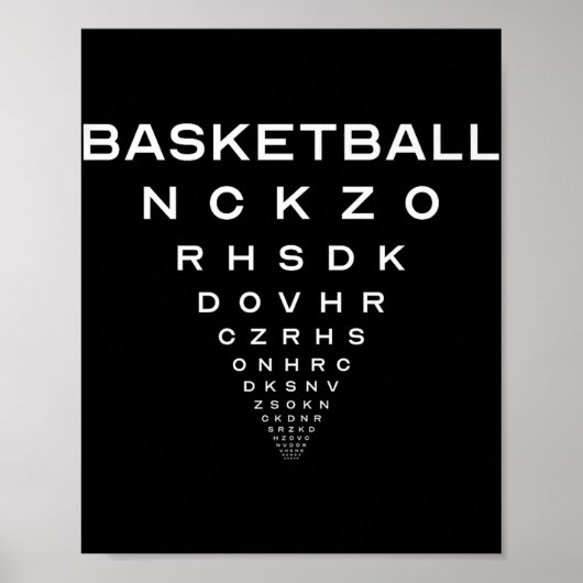 Funny Basketball Opticians Board Joke Premium Poster (Vorne)
