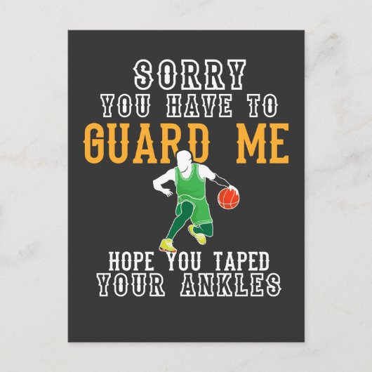 Funny Basketball Postkarte (Vorderseite)