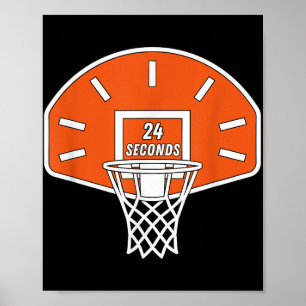 Funny Basketball Shot Clock 24 Sekunden Basketball Poster