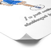 Funny Basketball Slogan Design Poster (Ecke)