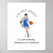 Funny Basketball Slogan Design Poster (Vorne)