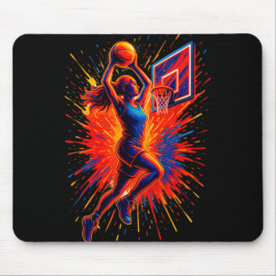 Funny Basketball Spieler Lover Sportteam Gefärbte Mousepad