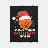 Funny Basketball Spieler Weihnachtsbasketball Love Fleecedecke (Vorderseite)