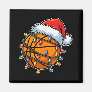 Funny Basketball Spieler WeihnachtsLICHT Santa Ha Magnet