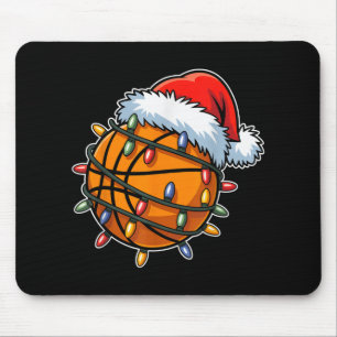 Funny Basketball Spieler WeihnachtsLICHT Santa Ha Mousepad